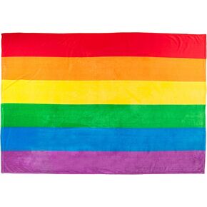 Sleeping Partners Oversize Blanket - Rainbow Pride Flag Print | 60" x 80" | Made of 100% Microdenier Polyester | Ideal as a Throw on a Bed, Sofa or Chair & Blanket for Outdoor, Picnic or Camping