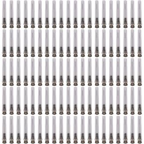 FEIYING 100 Pack 18Ga/20Ga/22Ga 1 Inch Needle Luer Lock Sterile Disposable Injection Needle with Cap for Scientific and Industrial Dispensing Refilling Liquid, Inks, Plant and Industry(22Ga)
