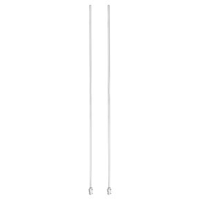 PATIKIL 12Ga x 12 Inch Stainless Steel Dispensing Needle Tips, 2Pcs Metal Glue Needle Tube Blunt Tips Luer Lock for Thick Glue Ink Lab, Silver