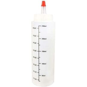 1pcs 250ml/8.80Z Squeeze Condiment Bottles, Squeeze Bottles for Sauces, Small Squeezy Measuring Bottle with Nozzle,Plastic Dispensing Bottles for Ketchup Mustard BBQ Chilli Sauce Olive Oil Condiment