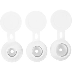 NOLITOY 3pcs Bottles Replacement Caps Flip It Bottle Emptying Cap Empty Top Cap Water Bottle Lid Top Empty Bottle Cap Upside down Bottle Caps Can Caps White Leakproof Clamshell Cover Tpe in Saudi Arabia
