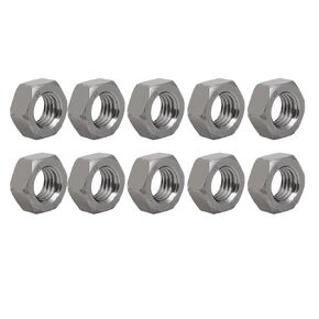 uxcell 10pcs M12 x 1.75mm Pitch Metric Coarse Thread Carbon Steel Left Hand Hex Nuts