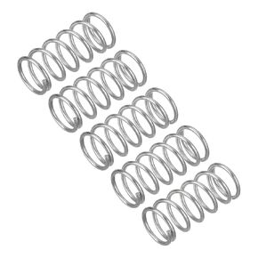 uxcell 5Pcs Compression Spring, Wire Diameter 0.035", OD 0.35", Free Length 0.79" 304 Stainless Steel Coil Mechanical Compressed Spring, Silver