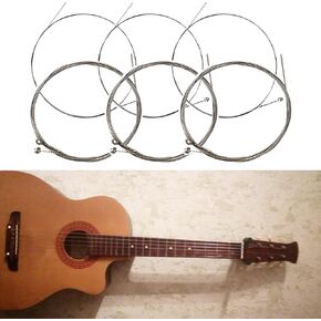 6Pcs Yootones Electric Guitar High E Strings 009 Gauges Light Tension Compatible with Electric Guitar Replacenent Part Offers a Clear & Beautiful Tone (Silver)