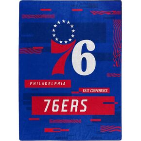 Northwest The Company NBA Philadelphia 76ers Digitize Raschel Throw Blanket, 60" x 80", Team Colors