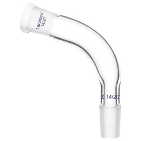 Glass Distillation Adapter 105 Degree Bent with 24/40 Outer and Inner Joint