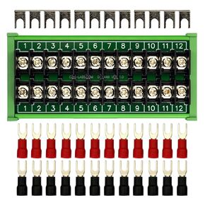 Barrier Terminal Block Module (2x12 Position, DIN Rail Mount)