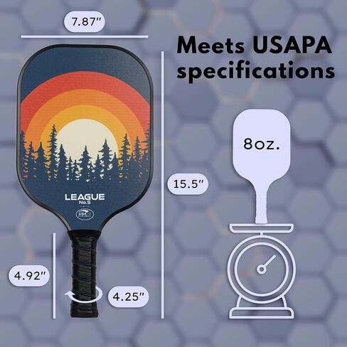 Pickleball Paddles Set of 2 - USAPA Approved Pickle Ball Racket - Indoor Outdoor Game - 4 Balls, Ball Retrievers, Carrying Bag - Court Equipment for Men Women Family - Pro Racquet Sets in Saudi Arabia