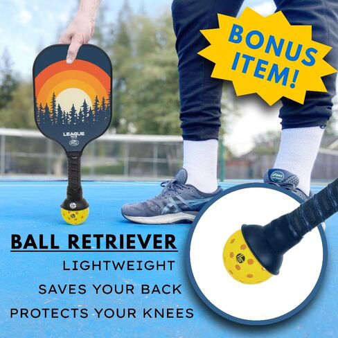 Pickleball Paddles Set of 2 - USAPA Approved Pickle Ball Racket - Indoor Outdoor Game - 4 Balls, Ball Retrievers, Carrying Bag - Court Equipment for Men Women Family - Pro Racquet Sets in Saudi Arabia