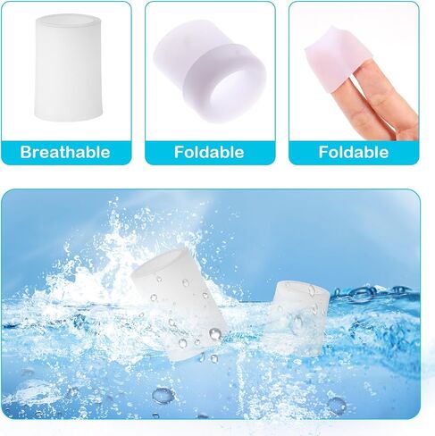 Finger Sleeves Protectors, 20 Pcs Sport Finger Sleeves Elastic Finger Protector Support Thumb Sleeves Wrap Brace for Finger Cracking Golf Basketball Blisters Corns Calluses in Saudi Arabia
