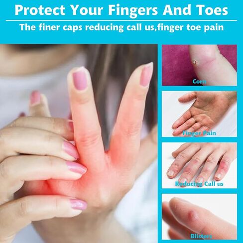 Finger Sleeves Protectors, 20 Pcs Sport Finger Sleeves Elastic Finger Protector Support Thumb Sleeves Wrap Brace for Finger Cracking Golf Basketball Blisters Corns Calluses in Saudi Arabia