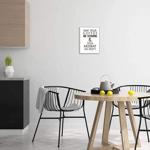 Stupell Industries Strong Coffee & Short Monday Funny Framed Wall Art, Design by K. Kaufman in Saudi Arabia