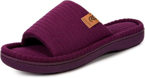 VeraCosy Ladies Open Toe Slippers Terry Cloth Slip on Women's House Shoes in Saudi Arabia