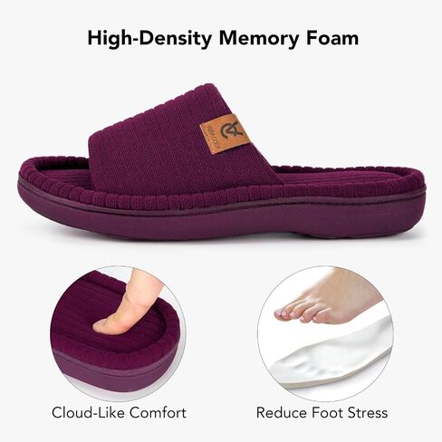 VeraCosy Ladies Open Toe Slippers Terry Cloth Slip on Women's House Shoes in Saudi Arabia