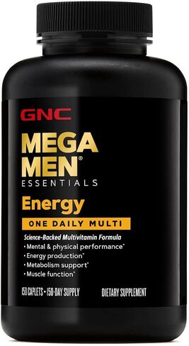 GNC Mega Men Essentials Energy One Daily Multivitamin | Increased Energy, Metabolism, Antioxidants, and Performance | 150 Count in Saudi Arabia