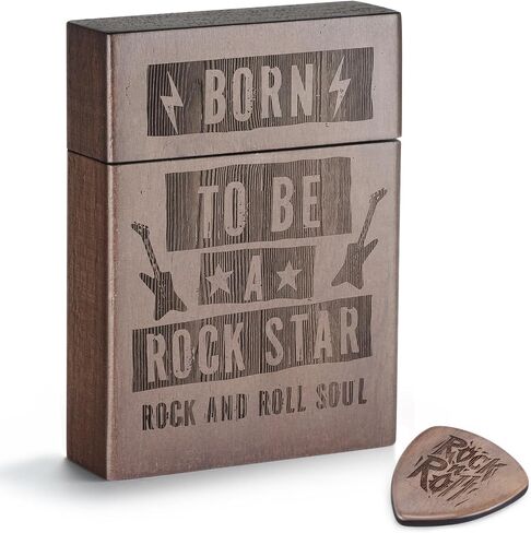 THYGIFTREE Guitar Pick Holder for Guitar Players, Fits 5-18 Guitar Picks, Unique Guitar Accessories Gifts for Musicians, Music Lovers, Rock and Roll in Saudi Arabia