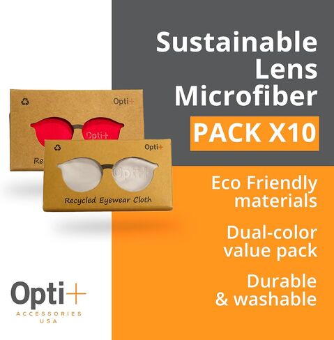 Microfiber Cleaning Cloth 10 Units | Sustainable Reading Glasses Wipes - Glasses Cleaner Lens Wipes for Eyeglasses in Saudi Arabia
