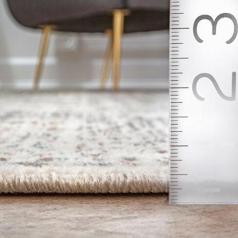 nuLOOM Tanith Vintage Medallion Runner Rug, 2' 6" x 12', Cream in Saudi Arabia