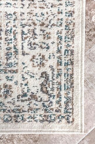 nuLOOM Tanith Vintage Medallion Runner Rug, 2' 6" x 12', Cream in Saudi Arabia