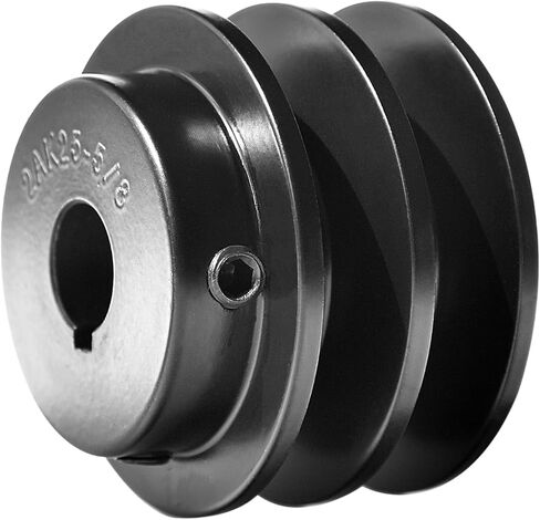 2AK25-5/8 Double Groove V-Belt Pulleys, 2.5" OD 5/8" Fixed Bore, Cast Iron, for A, 3L&4L (A&AX) V-Belts in Kuwait