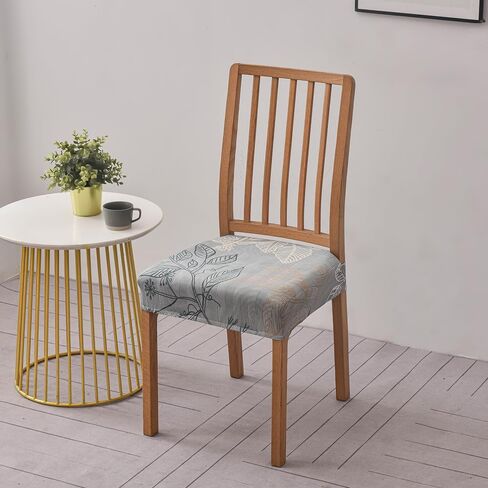 Chair Seat Covers for Dining Room Set of 4, Stretch Jacquard Removable and Washable Chair Covers, Protector Chair Cushion Kitchen Dining Home Slipcovers(4 Pack) in Saudi Arabia
