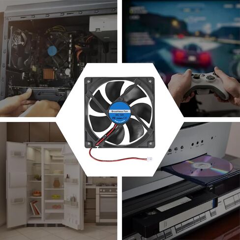 2 قطعة تيار مستمر 12 فولت 12025 مروحة تبريد 120x120x25 مللي متر 12 سنتيمتر 120 مللي متر وحدة معالجة خارجية للحاسوب مروحة تيار مستمر 12 فولت مروحة التبريد لهيكل خادم المروحة عاكس الطاقة PC مروحة التبريد 2Pin in Saudi Arabia