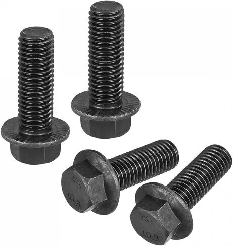 uxcell M14x40mm Hex Serrated Flange Bolts 10.9 Grade Carbon Steel Screws 4pcs in Saudi Arabia