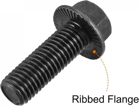 uxcell M14x40mm Hex Serrated Flange Bolts 10.9 Grade Carbon Steel Screws 4pcs in Saudi Arabia
