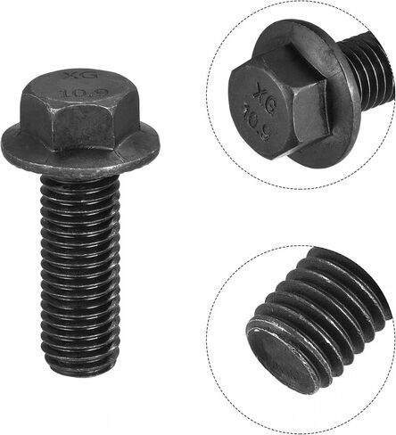 uxcell M14x40mm Hex Serrated Flange Bolts 10.9 Grade Carbon Steel Screws 4pcs in Saudi Arabia