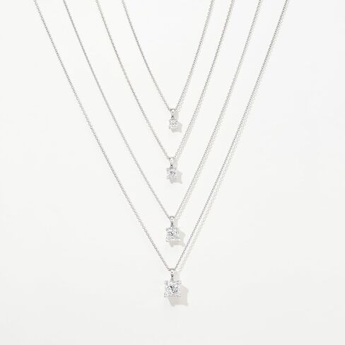 IGI Certified 1/4 to 3 Carat Princess Cut Lab Grown Diamond Square Pendant Necklace for Women in 14K Gold or 925 Sterling Silver (D-E-F/G-H, VS1-VS2, 0.25 to 3.00 cttw) 16-18 Inch Chain in Kuwait