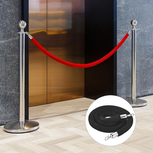 YOKIVE Pink Velvet Stanchion Rope Crowd Control Barrier Rope, Manage The Crowd, Great for Hotels, Theaters, Ticket Offices (Golden, 8 Feet) in Saudi Arabia