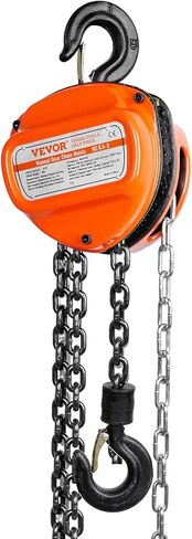 VEVOR Hand Chain Hoist 1/2 Ton 10 FT Come Along, 1100 lbs Capacity G80 Galvanized Carbon Steel with Double-Pawl Brake, Auto Chain Leading & 360° Rotation Hook, for Garage Factory Dock in Saudi Arabia