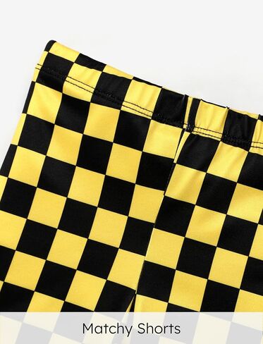 L.O.L. Surprise! Girl's 2 Piece Outfits Tie Knot T-shirt and Checkered Print Short Summer Holiday Sets in Saudi Arabia