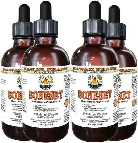 Hawaii Pharm Boneset Alcohol-Free Liquid Extract, Boneset (Eupatorium perfoliatum) Dried Above-Ground Parts Glycerite Natural Herbal Supplement 2 oz in Saudi Arabia