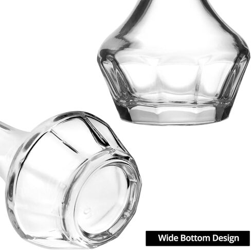 QWORK Bitters Bottle Set Glass Dash Bottle, 1.7oz - Elegant Glass Dash Bottle Set of 3, Perfect for Professional Bar & Home Cocktail Crafting in Saudi Arabia