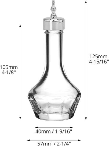 QWORK Bitters Bottle Set Glass Dash Bottle, 1.7oz - Elegant Glass Dash Bottle Set of 3, Perfect for Professional Bar & Home Cocktail Crafting in Saudi Arabia