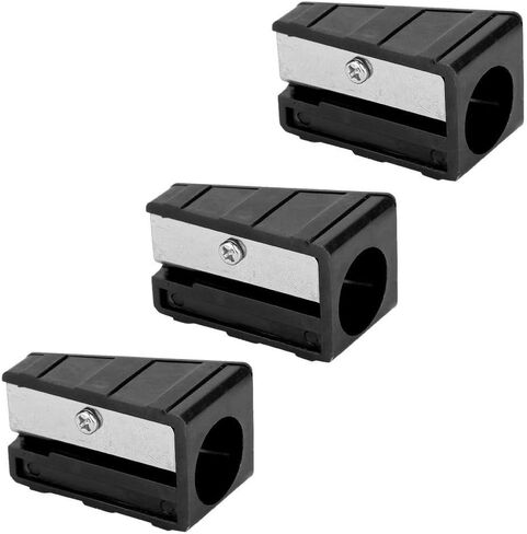 Qiilu Cue Tip Trimmer, 3pcs Portable Mini Billiard Cue Tip Trimmer Shaper Tapper Repair Tool Accessory Black in Saudi Arabia