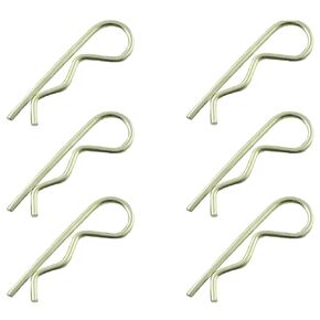 6PCS Zinc Plated R Type Cotter Wave Pin M3.5x75 B Pin Spring Loaded Hairpin Type Safety Fixing Spring Steel for Workshop Electrical Equipment Car Truck Fixing