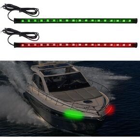 Elegananccy Navigation Lights for Boat Marine, Boat Red and Green Bow Lights, Night Fishing Lights, Deck Lights for Marine Pontoon Boat Bas Boat Dinghy Kayak Yacht in Kuwait