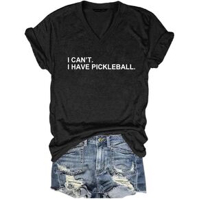 Woxlica I Can't I Have Pickleball أقوال رائعة Pickeball قمصان نسائية برسومات تي شيرت in Kuwait