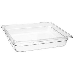 Cambro 22CW 4.1 qt Capacity, 12-3/4" Length x 10-7/16" Width x 2-1/2" Depth, Camwear Clear Polycarbonate Half Size Food Pan