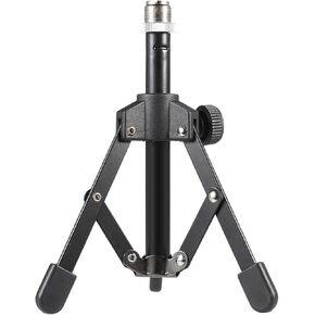 Mini Mic Stand Mini Foldable Desktop Tabletop Tripod Microphone Mic Stand Holder