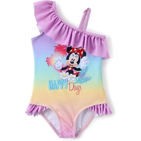 Disney Mickey and Friends Girls One Piece Swimsuits Ruffles Swimwear Beach Sport Bathing Suit