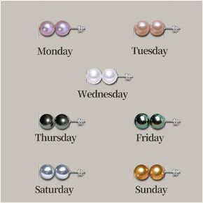 7 Pairs Pearl Earrings 925 Sterling Silver Pearl Stud Earrings Pearl Earrings Studs For Christmas Women Gifts Hypoallergenic Week Earrings