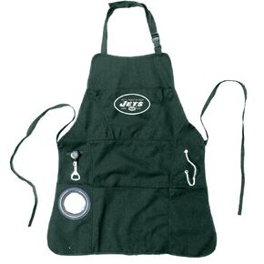 Team Sports America NFL New York Jets Ultimate Grilling Apron Durable Cotton with Beverage Opener and Multi Tool For Football Fans Fathers Day and More