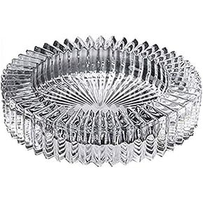 Glass Ashtray/Candy Dish - for Home OR Office - Smoke Collectible Tribal Decoration - (Round) Asymmetrical (6", New Asymmetrical)
