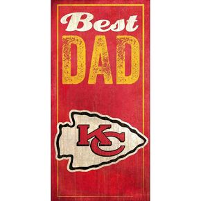 لافتة أفضل للأب من Fan Creations Kansas City Chiefs مقاس 15.24 سم × 30.48 سم