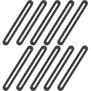 Adjustable Flat Mending Plate with Single Slot Hole, 10pcs 6 1/10" Slotted Flat Straight Mending Plate Support, Flat Fixing Slideable Bracket Connector for Wood Timber, Furniture, DIY Workbench