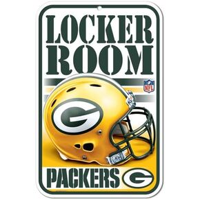 WinCraft Green Bay Packers 11'' x 17'' White Locker Room Sign