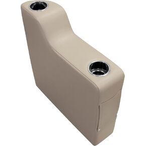 Wise 3009-1725 Pontoon 7" Left Radius Arm Rest, Mocha Java